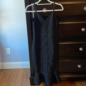 Women's Mermaid Spaghetti Strap V Neck Bodycon Midi Cocktail Bandage Dress